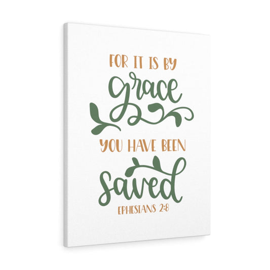 You Have Been Saved Ephesians 2:8 Bible Verse Canvas Christian Wall Art Ready to Hang Unframed-Express Your Love Gifts