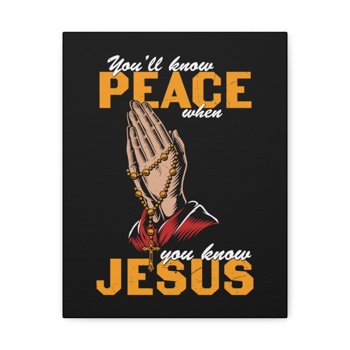 You'll Know Peace Rosary Psalms 96:1-13 Christian Wall Art Bible Verse Print Ready to Hang Unframed-Express Your Love Gifts