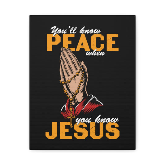 You'll Know Peace Rosary Psalms 96:1-13 Christian Wall Art Bible Verse Print Ready to Hang Unframed-Express Your Love Gifts