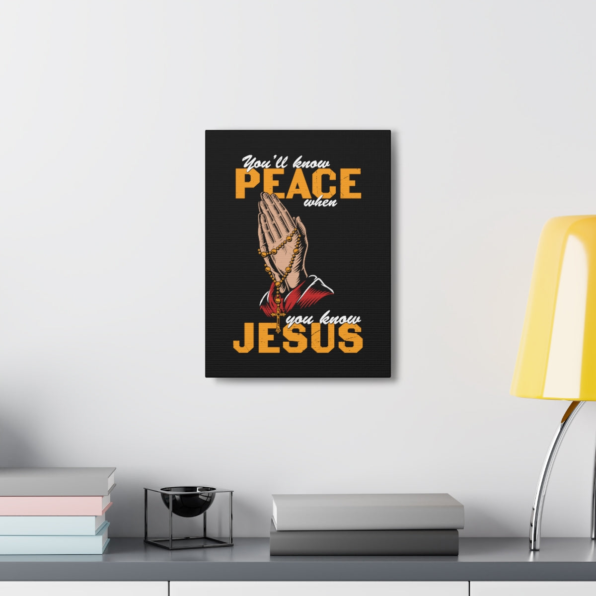 You'll Know Peace Rosary Psalms 96:1-13 Christian Wall Art Bible Verse Print Ready to Hang Unframed-Express Your Love Gifts
