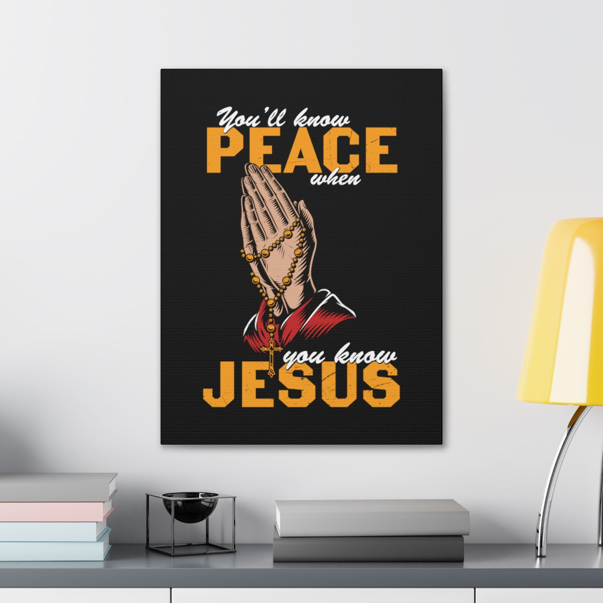 You'll Know Peace Rosary Psalms 96:1-13 Christian Wall Art Bible Verse Print Ready to Hang Unframed-Express Your Love Gifts