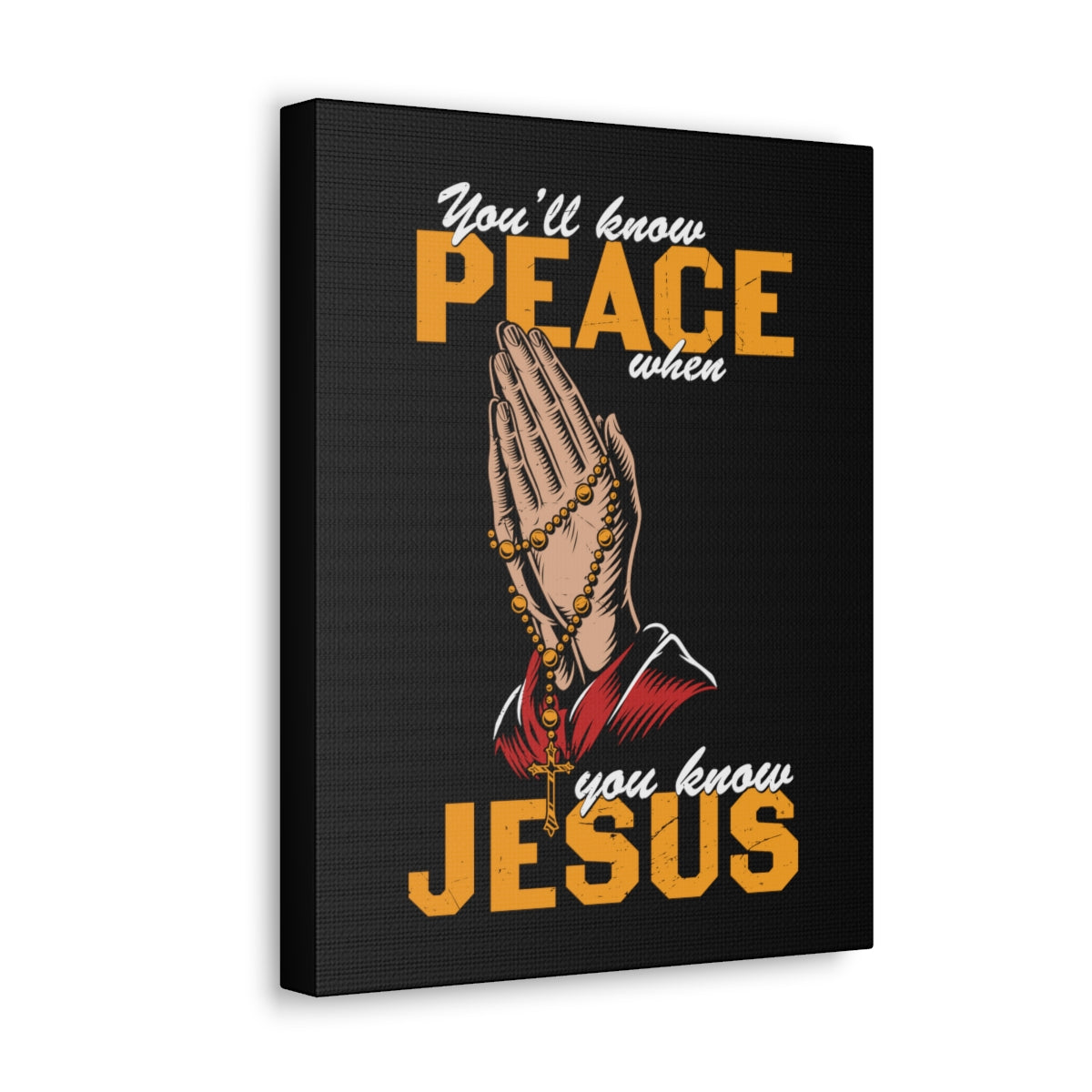 You'll Know Peace Rosary Psalms 96:1-13 Christian Wall Art Bible Verse Print Ready to Hang Unframed-Express Your Love Gifts
