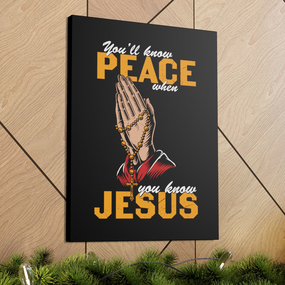 You'll Know Peace Rosary Psalms 96:1-13 Christian Wall Art Bible Verse Print Ready to Hang Unframed-Express Your Love Gifts