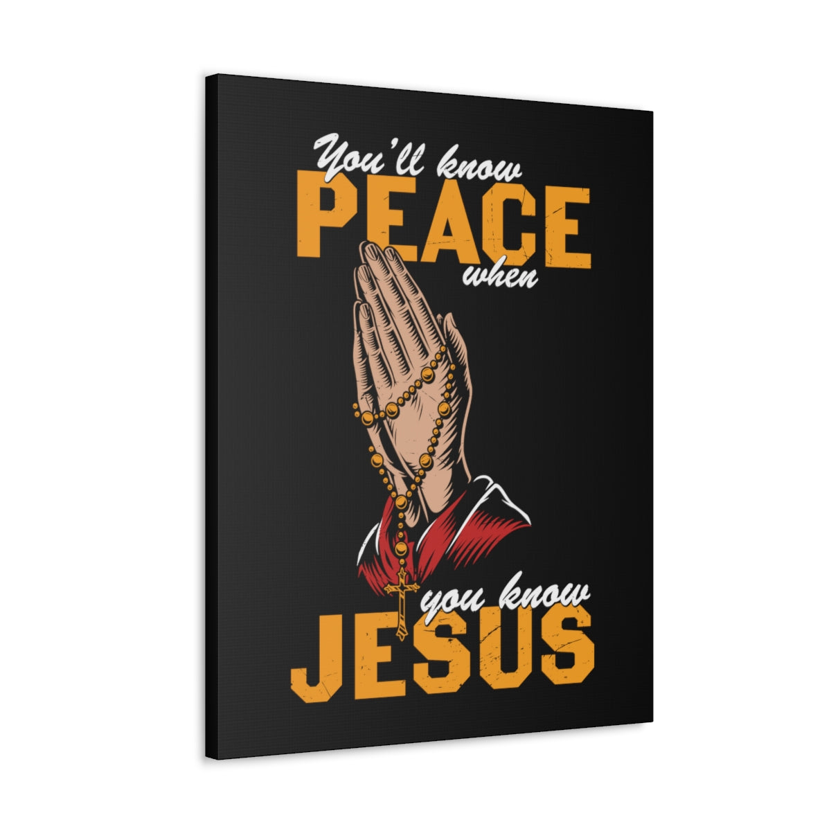 You'll Know Peace Rosary Psalms 96:1-13 Christian Wall Art Bible Verse Print Ready to Hang Unframed-Express Your Love Gifts
