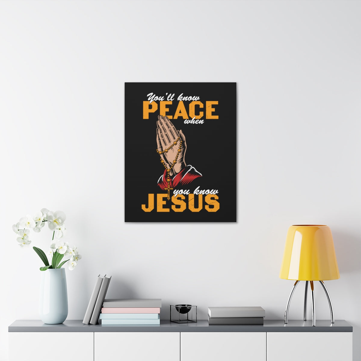 You'll Know Peace Rosary Psalms 96:1-13 Christian Wall Art Bible Verse Print Ready to Hang Unframed-Express Your Love Gifts