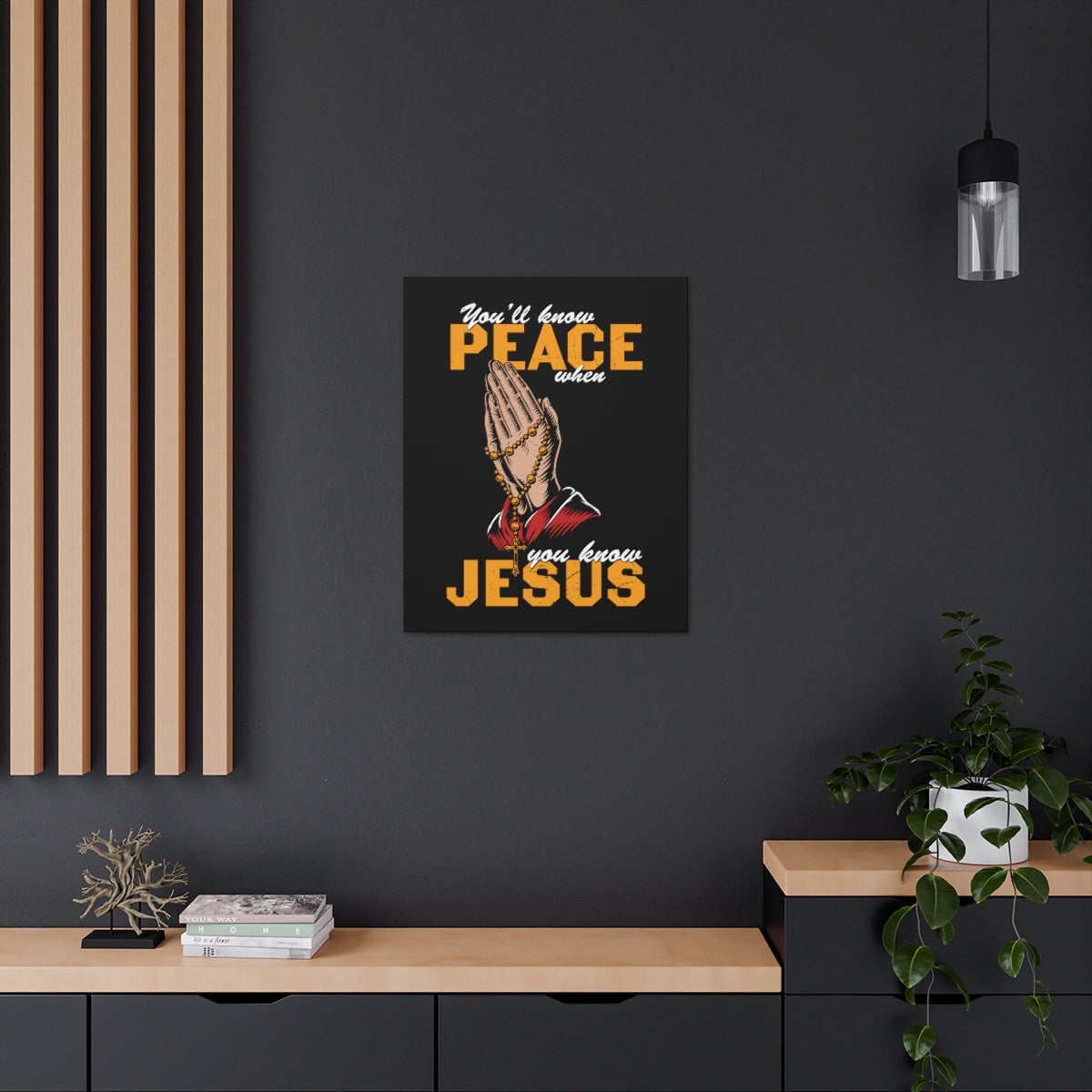 You'll Know Peace Rosary Psalms 96:1-13 Christian Wall Art Bible Verse Print Ready to Hang Unframed-Express Your Love Gifts