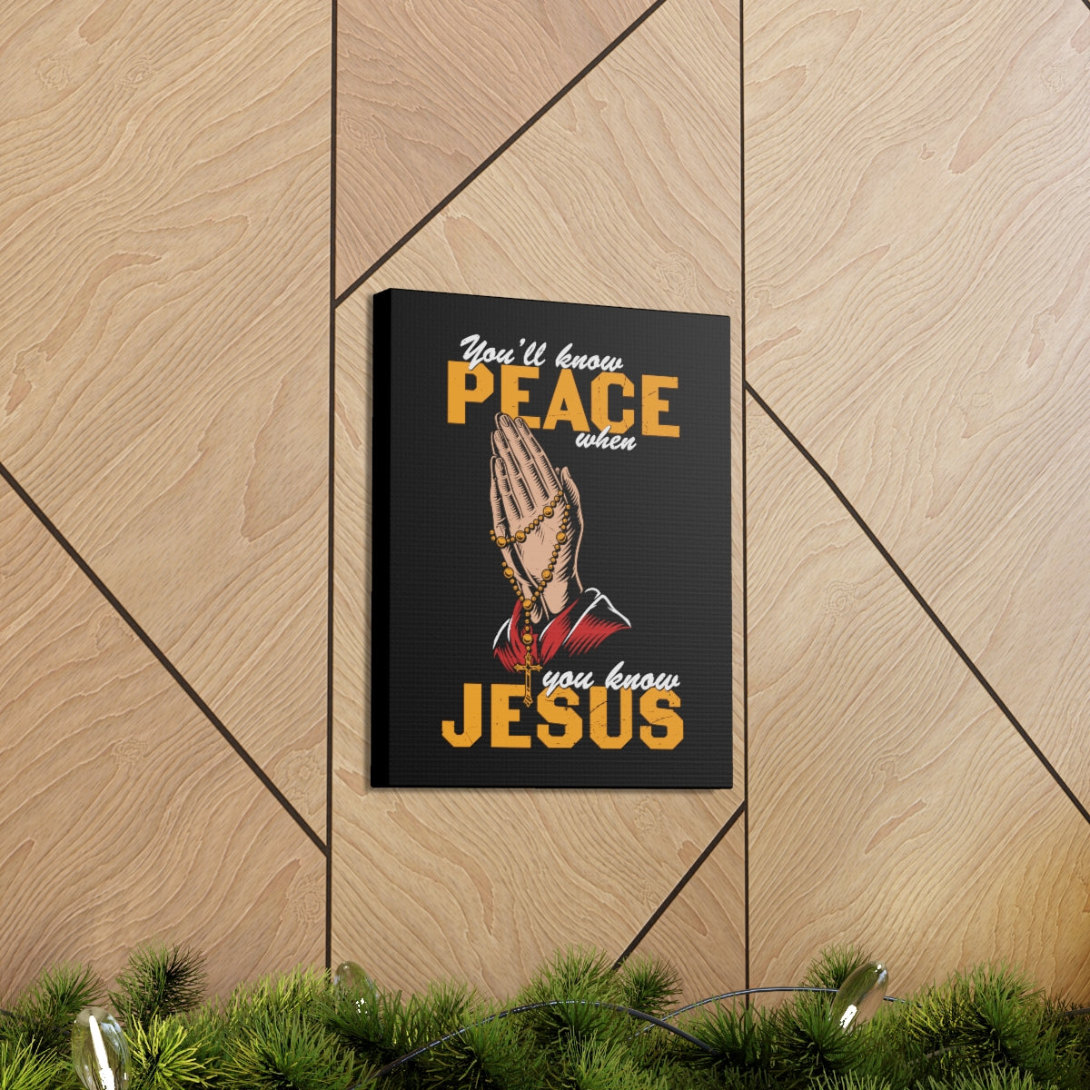 You'll Know Peace Rosary Psalms 96:1-13 Christian Wall Art Bible Verse Print Ready to Hang Unframed-Express Your Love Gifts