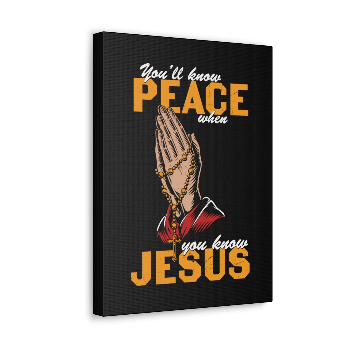 You'll Know Peace Rosary Psalms 96:1-13 Christian Wall Art Bible Verse Print Ready to Hang Unframed-Express Your Love Gifts