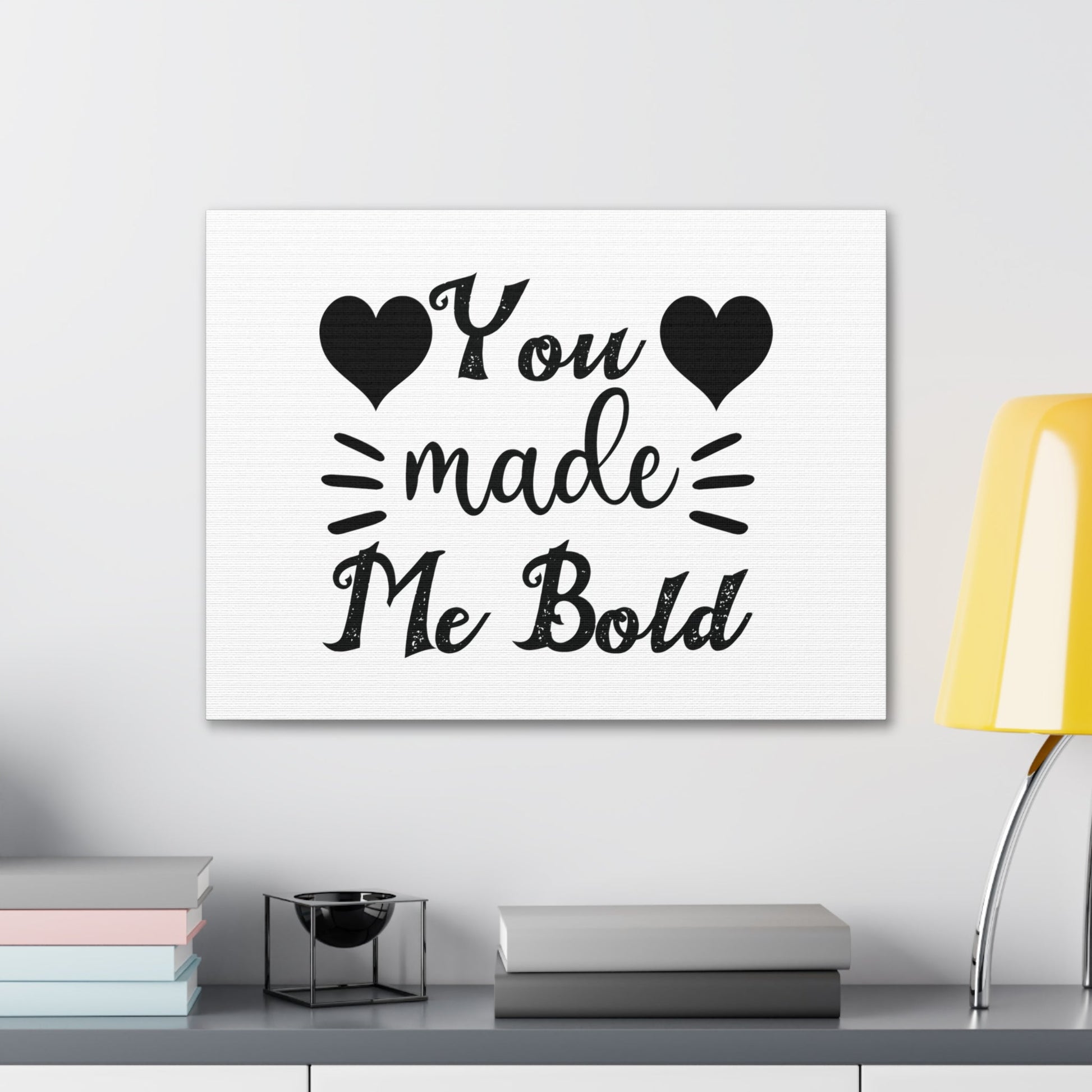 You Made Me Bold Psalm 138:3 Heart Christian Wall Art Bible Verse Print Ready to Hang Unframed-Express Your Love Gifts