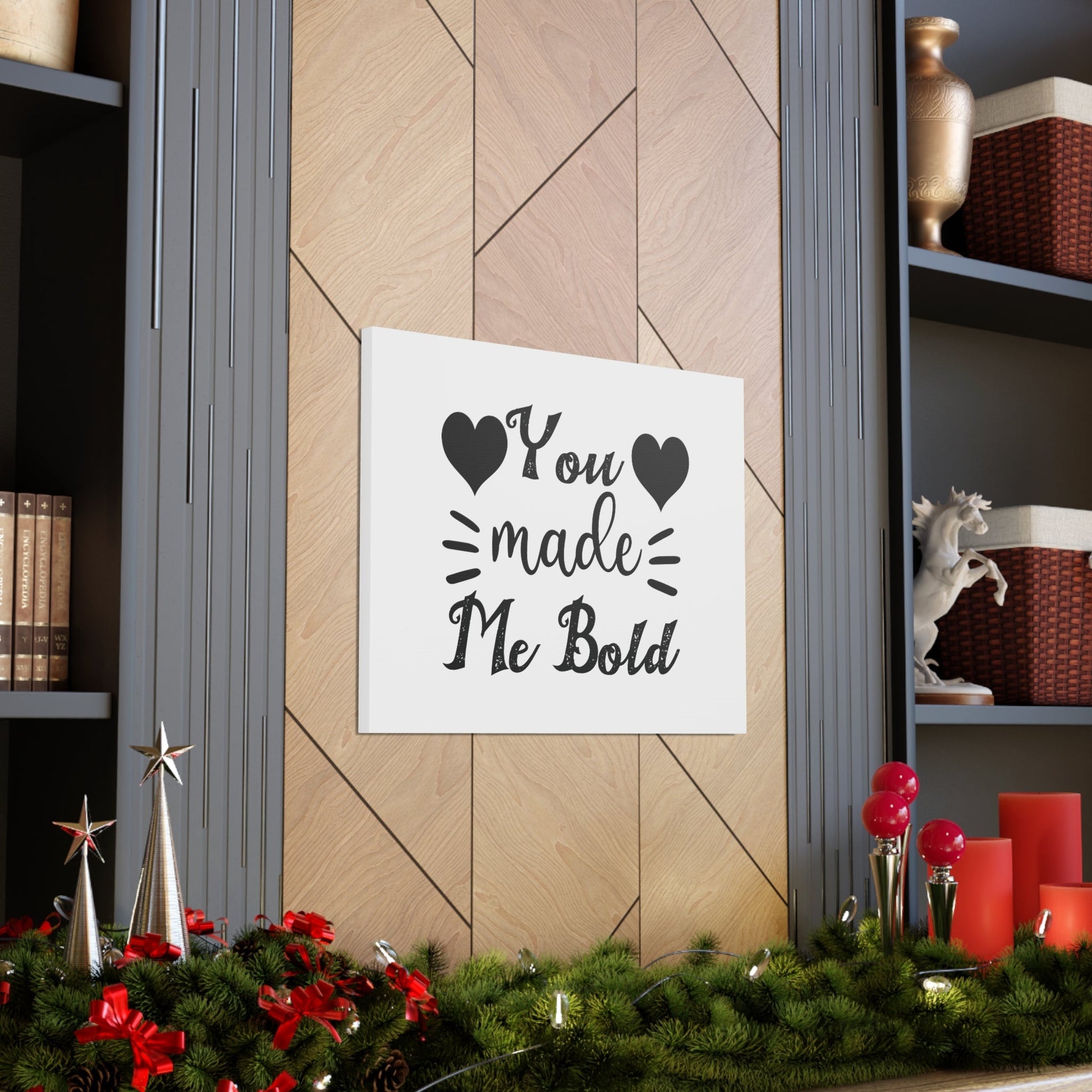 You Made Me Bold Psalm 138:3 Heart Christian Wall Art Bible Verse Print Ready to Hang Unframed-Express Your Love Gifts
