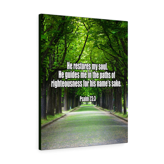 You Restore My Soul Psalm 23:3 Wall Art Christian Home Decor Unframed-Express Your Love Gifts