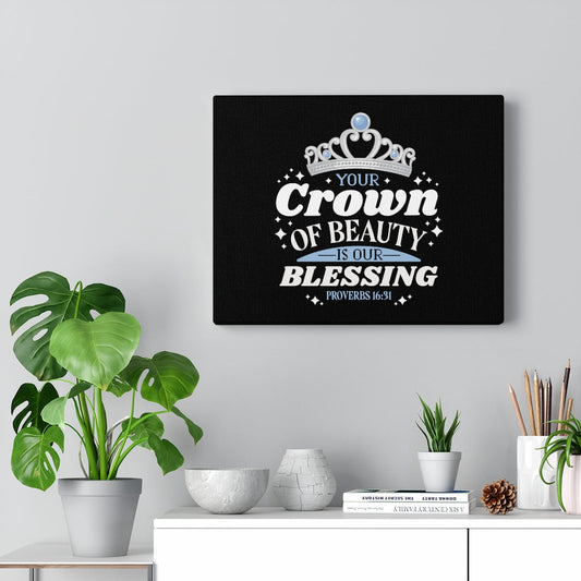 Your Crown Of Beauty Proverbs 16:31 Bible Verse Canvas Christian Wall Art Ready to Hang Unframed-Express Your Love Gifts
