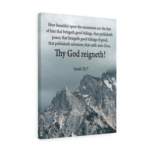 Your God Reigns Isaiah 52:7 Christian Home Decor Bible Art Unframed-Express Your Love Gifts