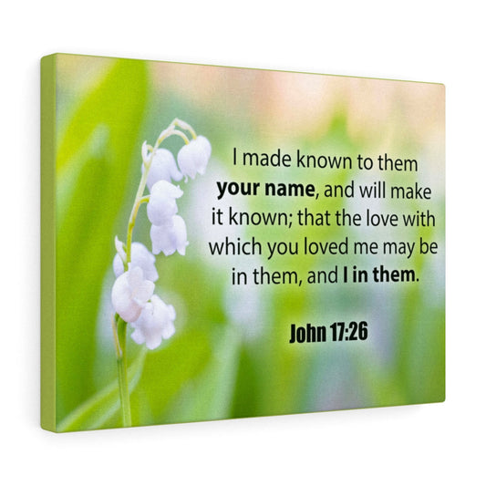 Your Name John 17:26 Christian Home Decor Bible Art Unframed-Express Your Love Gifts