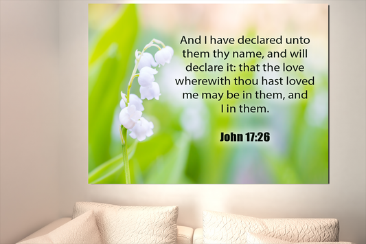 Scripture Walls Your Name John 17:26 Christian Home Decor Bible Art Unframed-Express Your Love Gifts