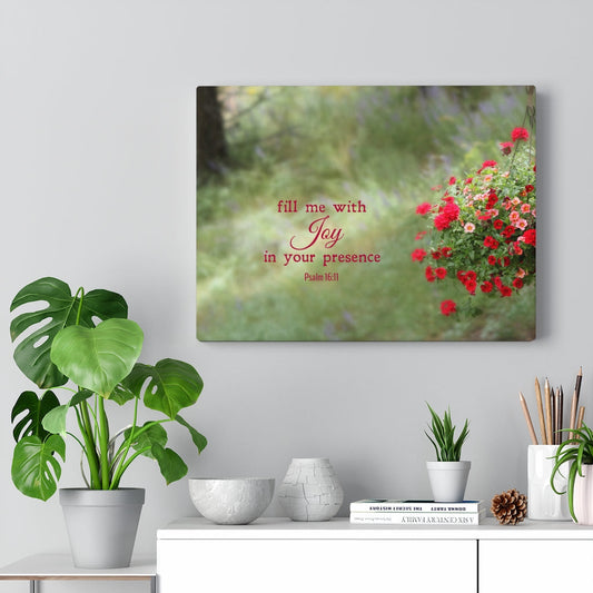 Your Presence Psalm 16:11 Bible Verse Canvas Christian Wall Art Ready to Hang Unframed-Express Your Love Gifts