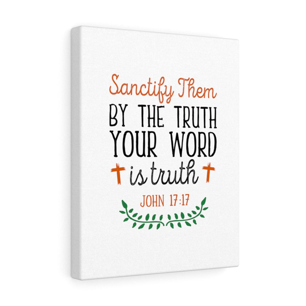 Your Word Is The Truth John 17:17 Bible Verse Canvas Christian Wall Art Ready to Hang Unframed-Express Your Love Gifts