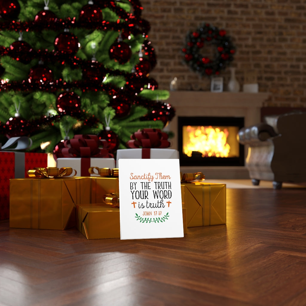 Your Word Is The Truth John 17:17 Bible Verse Canvas Christian Wall Art Ready to Hang Unframed-Express Your Love Gifts