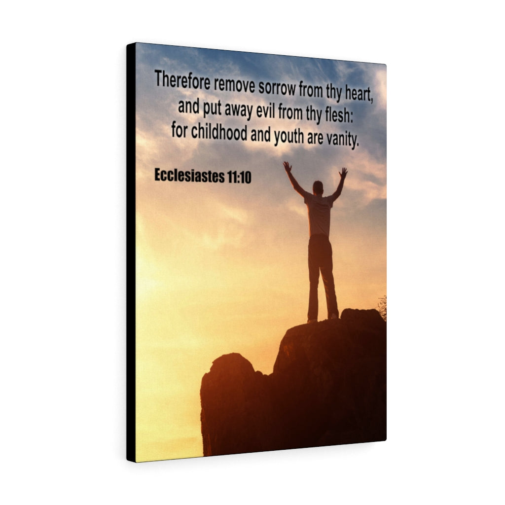 Youth Are Vanity Ecclesiastes 11:10 Bible Verse Canvas Christian Wall Art Ready to Hang Unframed-Express Your Love Gifts
