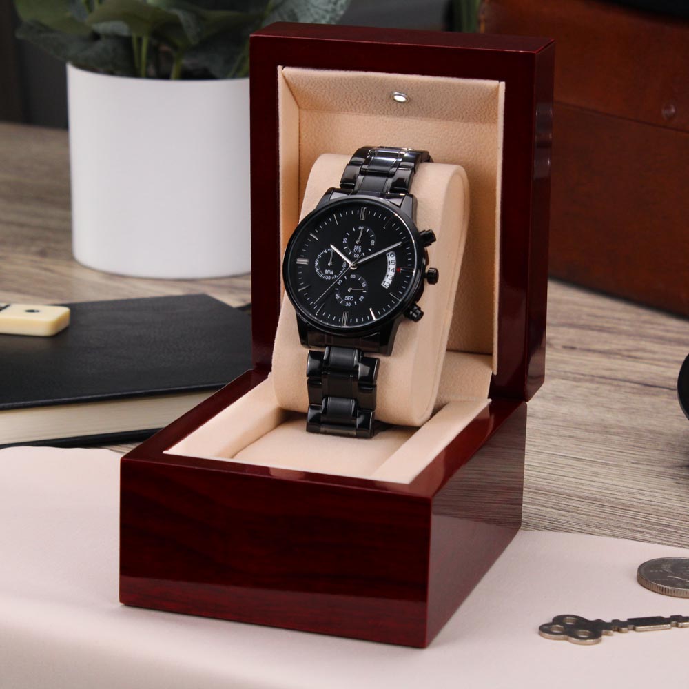 Talking To Jesus Engraved Bible Verse Men's Watch Multifunction Stainless Steel W Copper Dial-Express Your Love Gifts