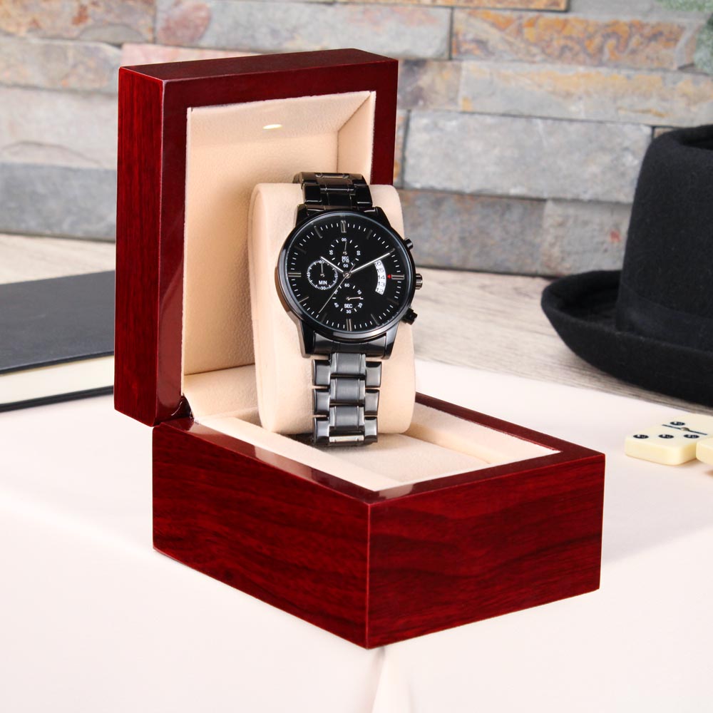 Talking To Jesus Engraved Bible Verse Men's Watch Multifunction Stainless Steel W Copper Dial-Express Your Love Gifts