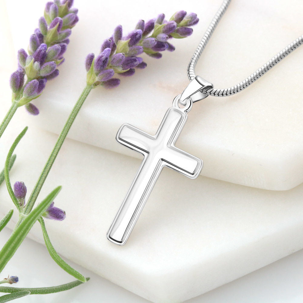 To My Wife Until Your Situation Change Cross Card Necklace w Stainless Steel Pendant-Express Your Love Gifts